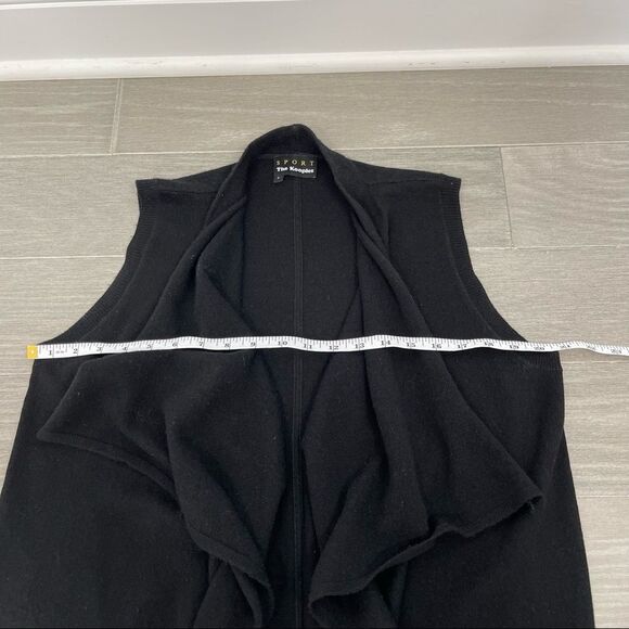 The Kooples Sport Wool Cashmere sleeveless open front cardigan vest sweater S - Picture 15 of 16